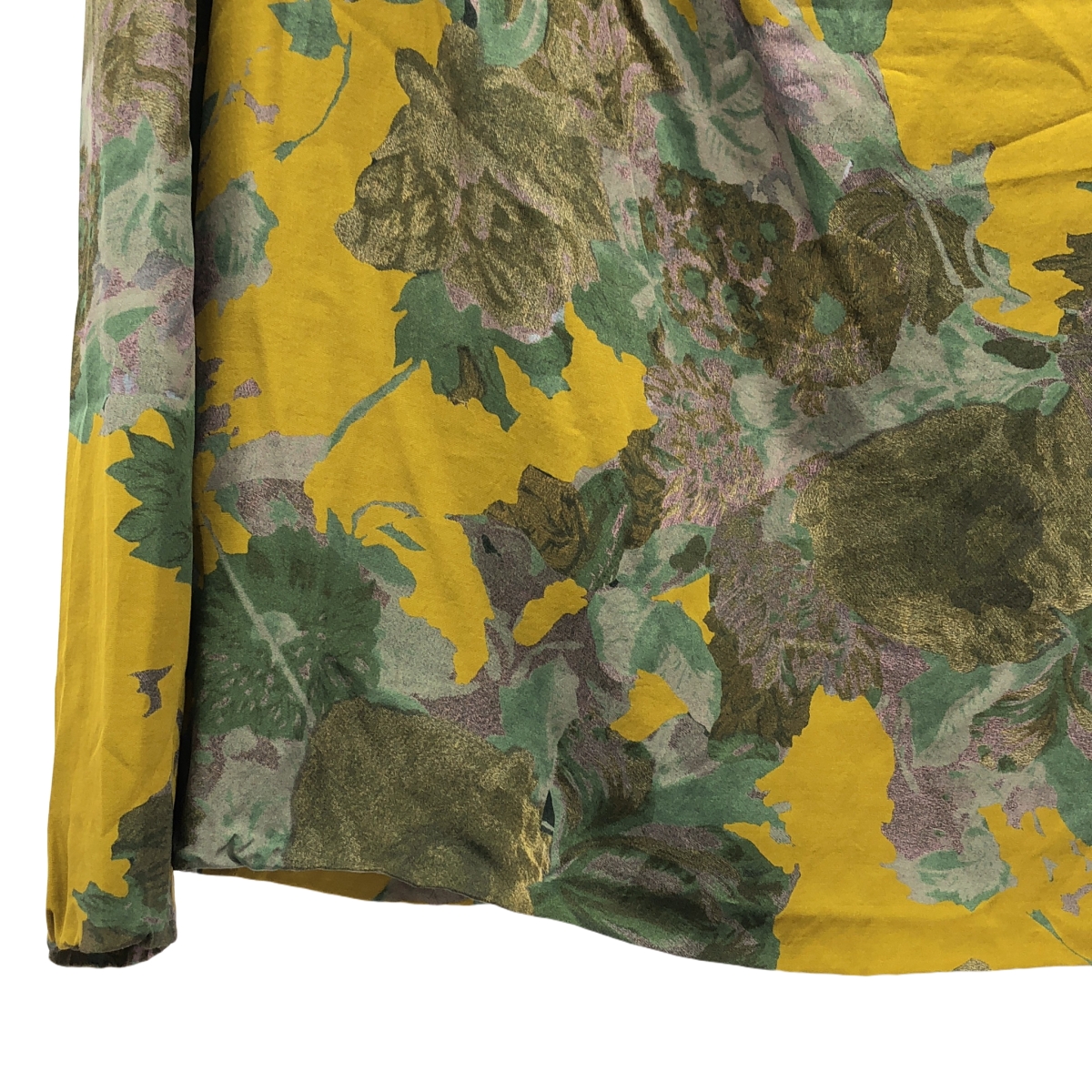 DRIES VAN NOTEN / ドリスヴァンノッテン ドレープデザイン 花柄 ビスコース ブラウス