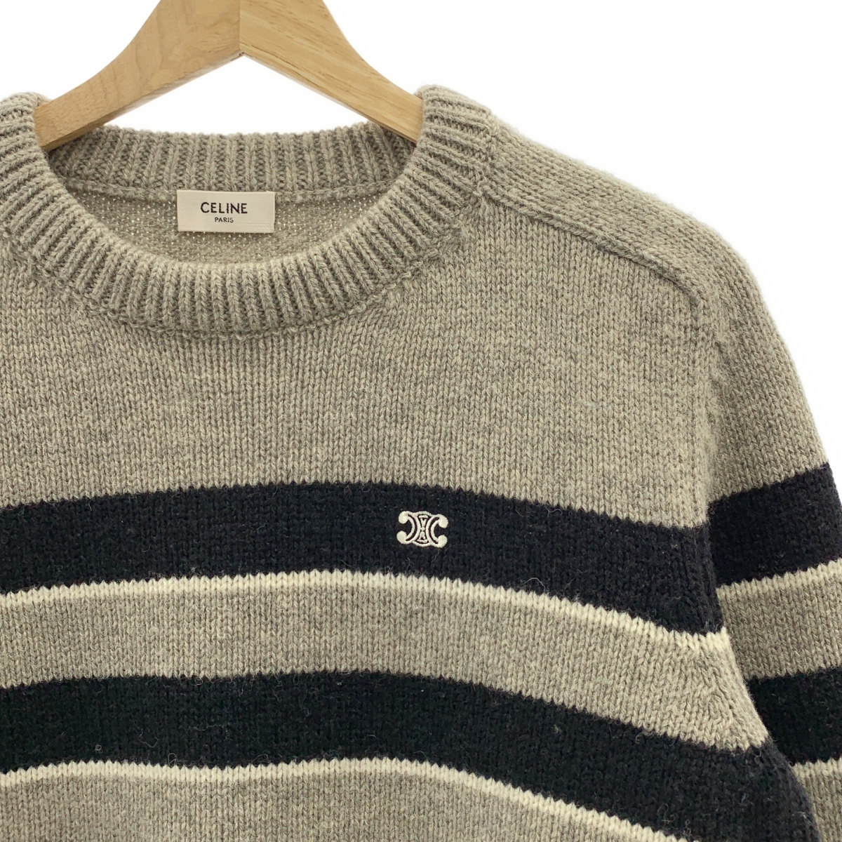 CELINE / セリーヌ ウール トリオンフ クルーネック ニット セーター