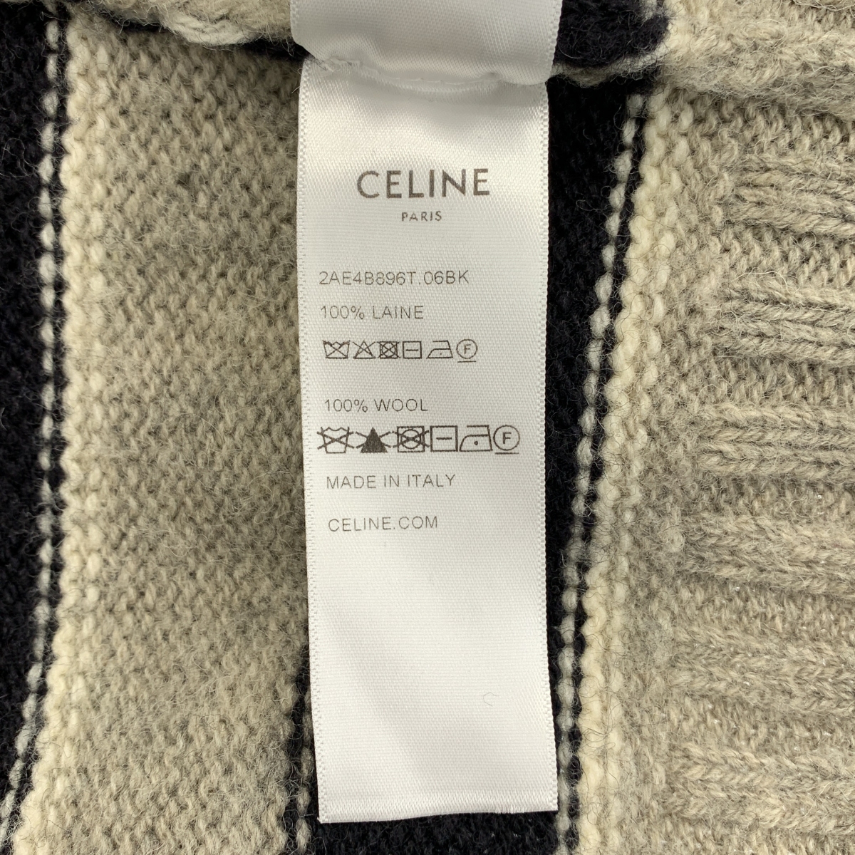 CELINE / セリーヌ ウール トリオンフ クルーネック ニット セーター
