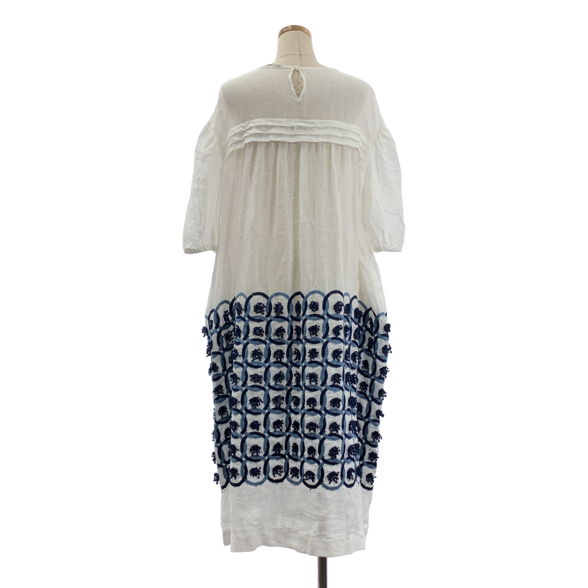 mina perhonen / ミナペルホネン ring flower / リングフラワー リネン エンブロイダリー ポケット付き ワンピース