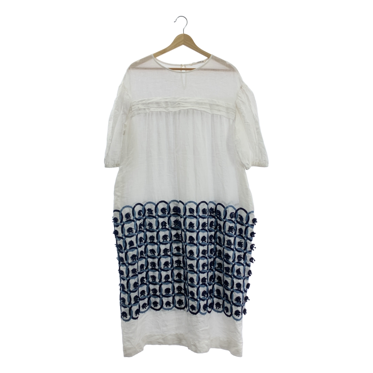 mina perhonen / ミナペルホネン ring flower / リングフラワー リネン エンブロイダリー ポケット付き ワンピース