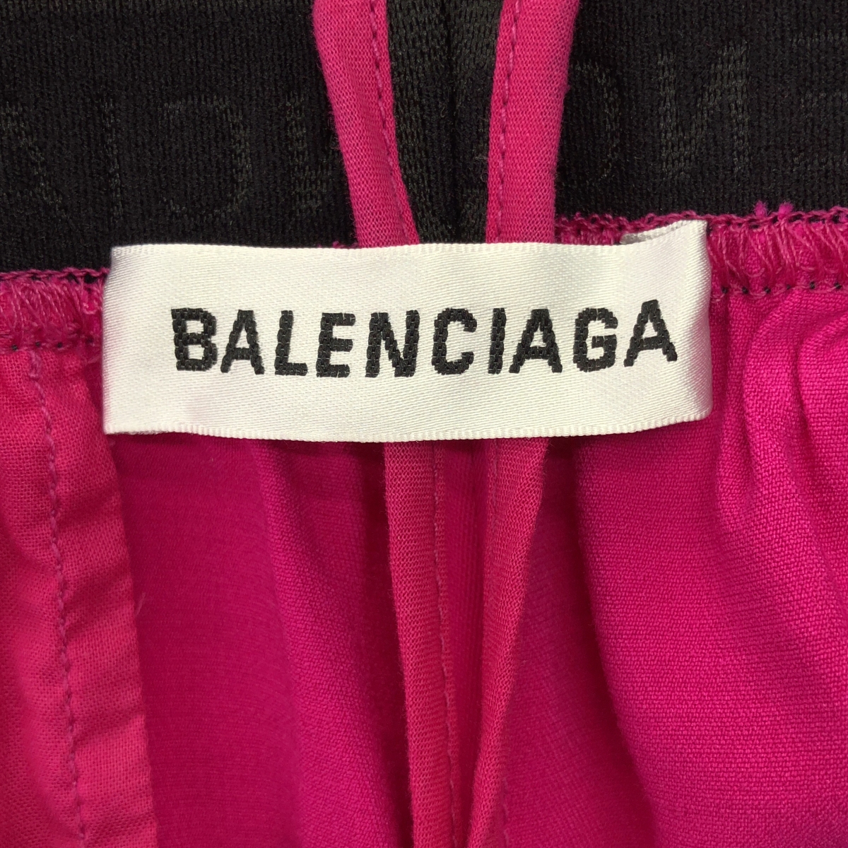 BALENCIAGA / バレンシアガ レーヨン ロゴ ウエストゴム スラックス パンツ