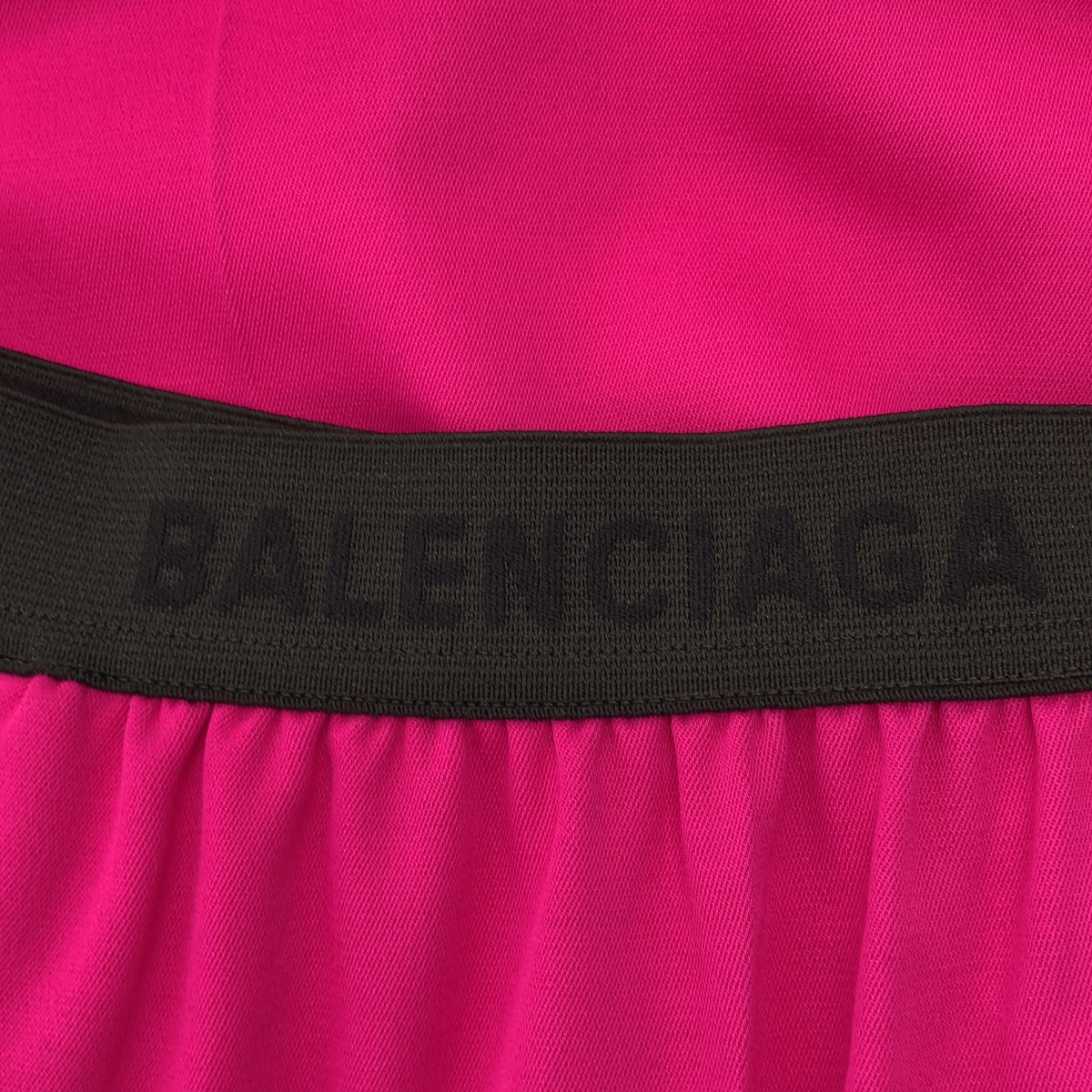 BALENCIAGA / バレンシアガ レーヨン ロゴ ウエストゴム スラックス パンツ