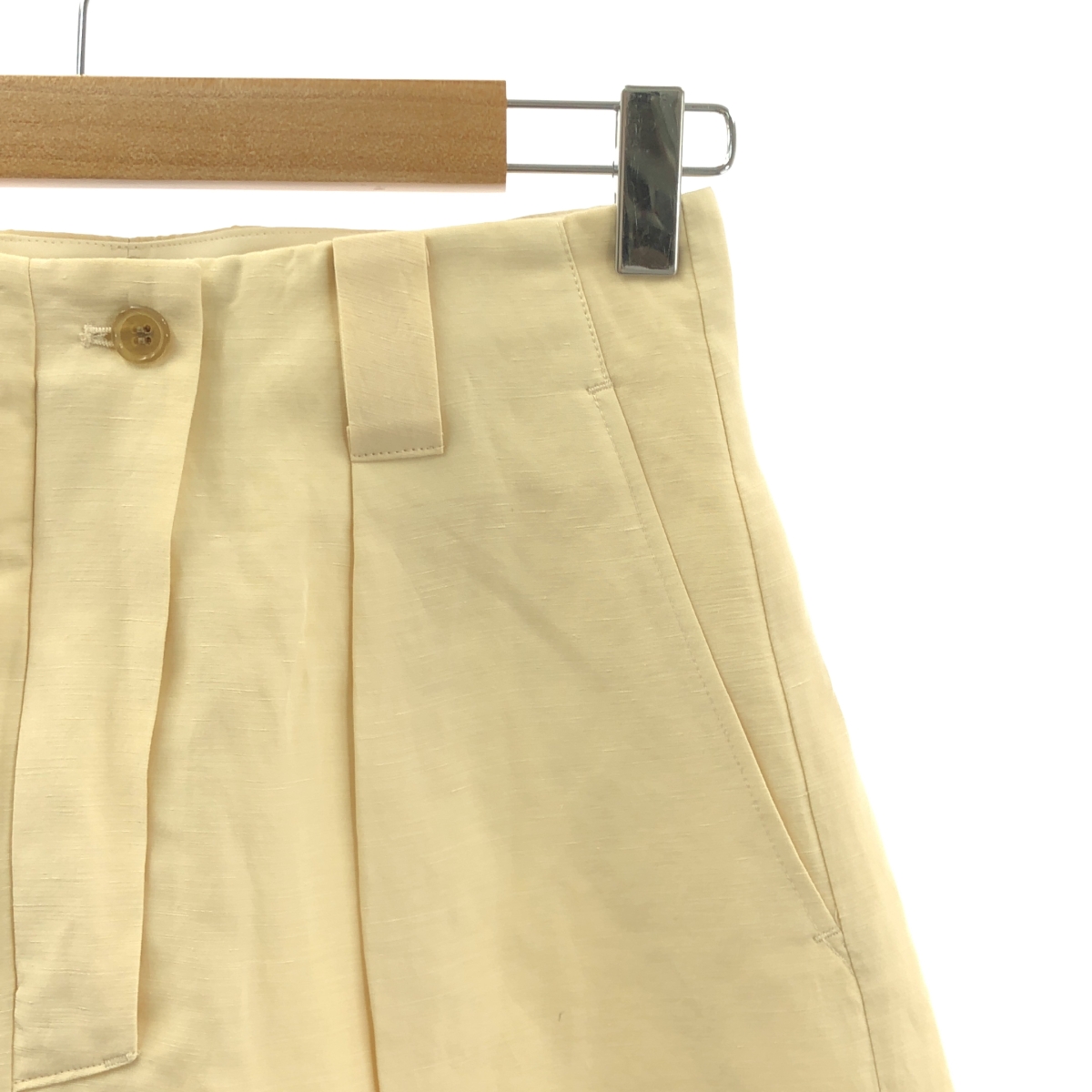 PHOTOCOPIEU / フォトコピュー リネン シルク ワイド ハーフパンツ