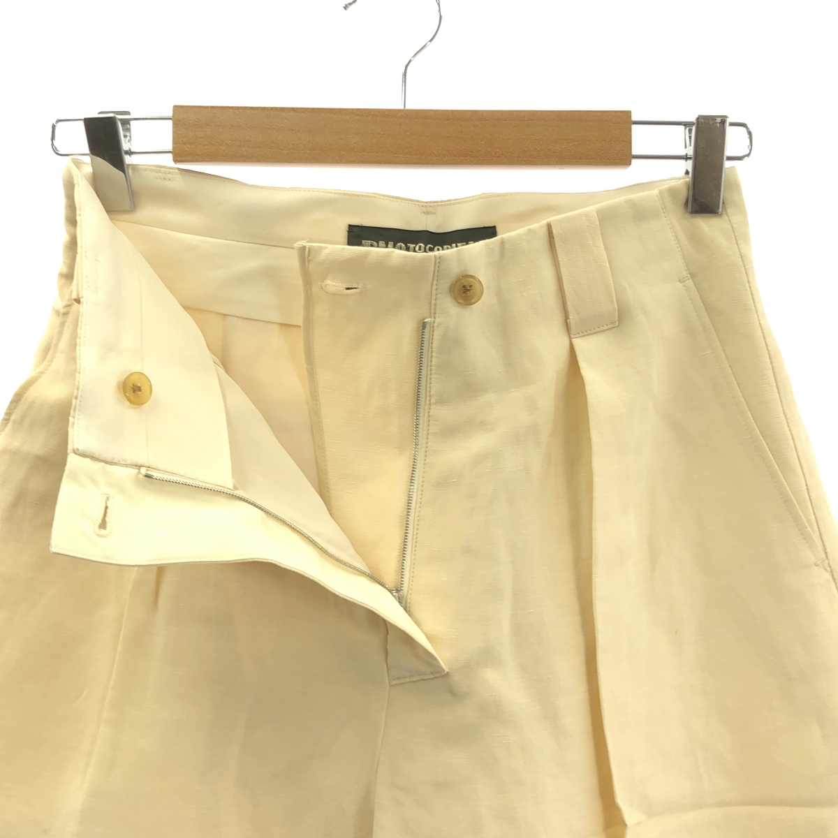 PHOTOCOPIEU / フォトコピュー リネン シルク ワイド ハーフパンツ