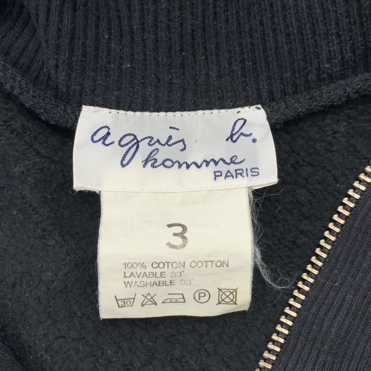 Agnes b. HOMME / アニエスベーオム コットン ハーフジップ トレーナー