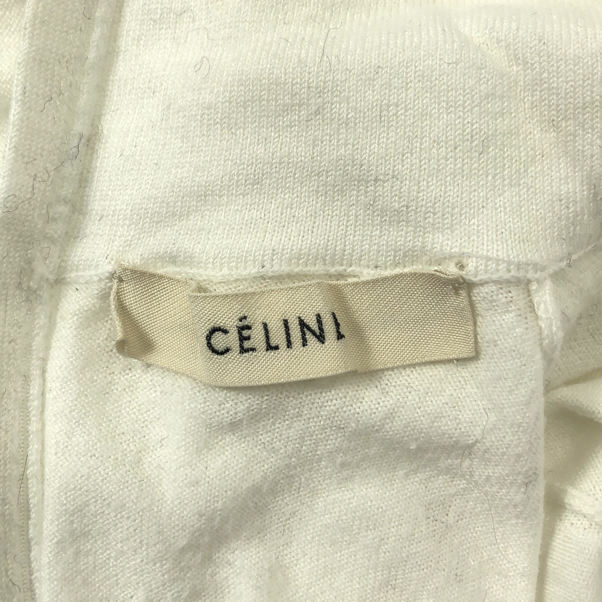 CELINE / セリーヌ フィービー期 エンブロイダリー マカダム ロゴ バックジップ ハイネックカットソー