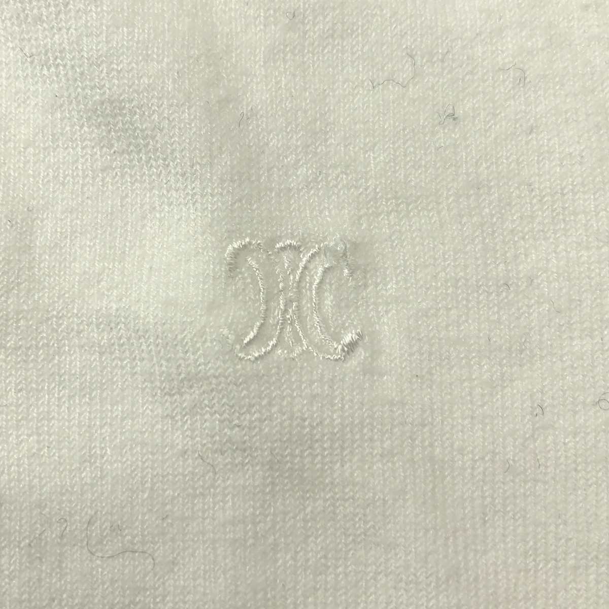 CELINE / セリーヌ フィービー期 エンブロイダリー マカダム ロゴ バックジップ ハイネックカットソー