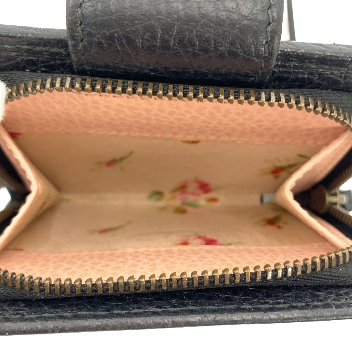 GUCCI / グッチ GGマーモント ボウ レザー ウォレット 二つ折り財布