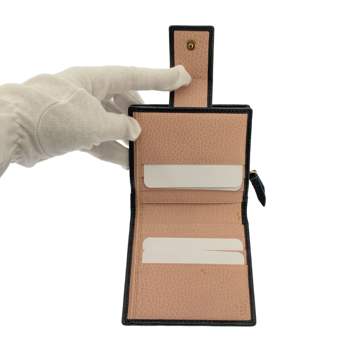 GUCCI / グッチ GGマーモント ボウ レザー ウォレット 二つ折り財布