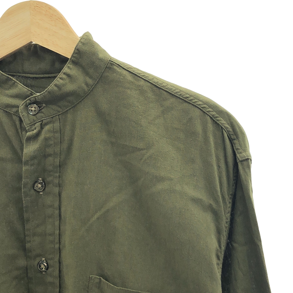 COMOLI / コモリ ベタシャン バンドカラー プルオーバー シャツ / T01-02010