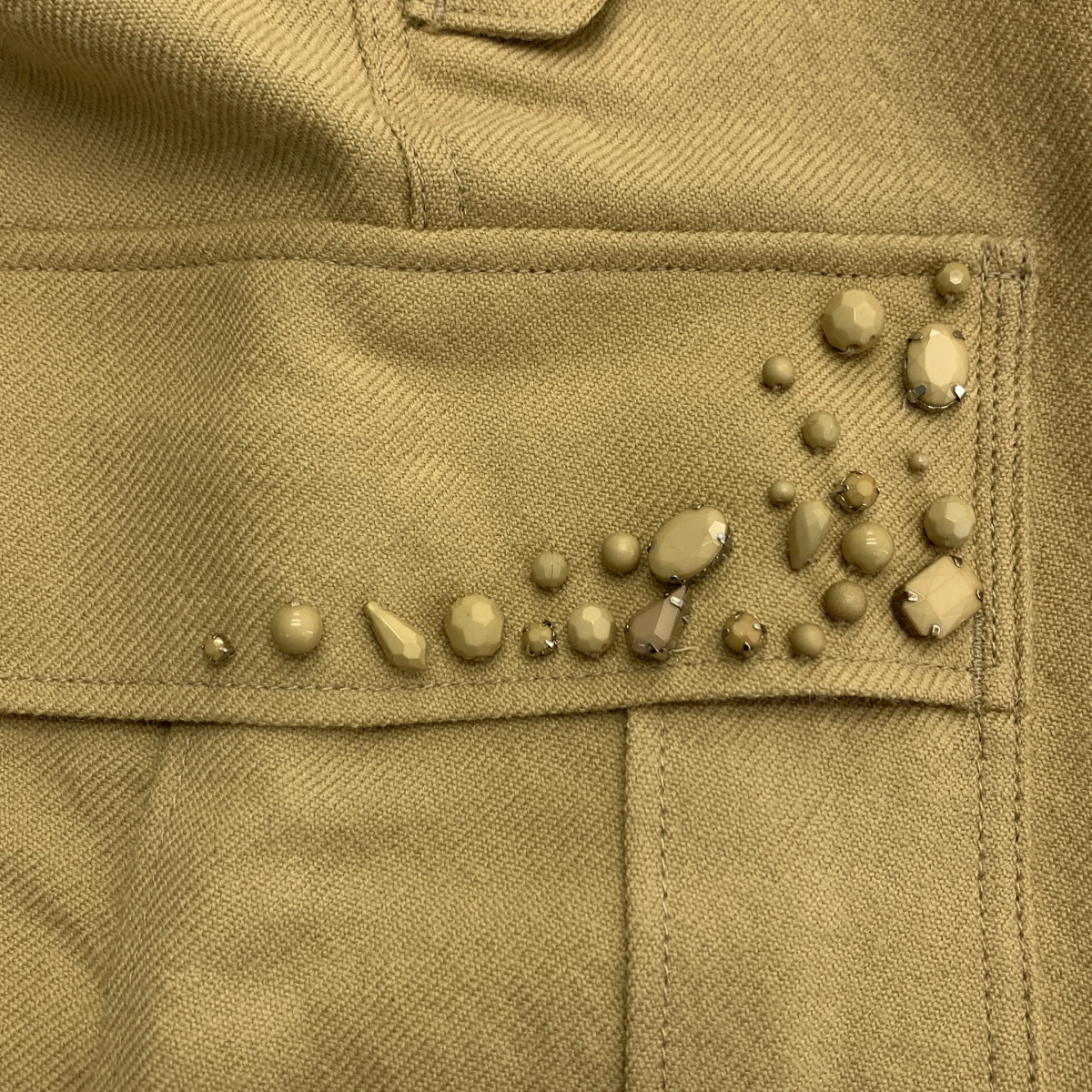 その他 ウール ビジュー 装飾 ドローストリング カーゴパンツ