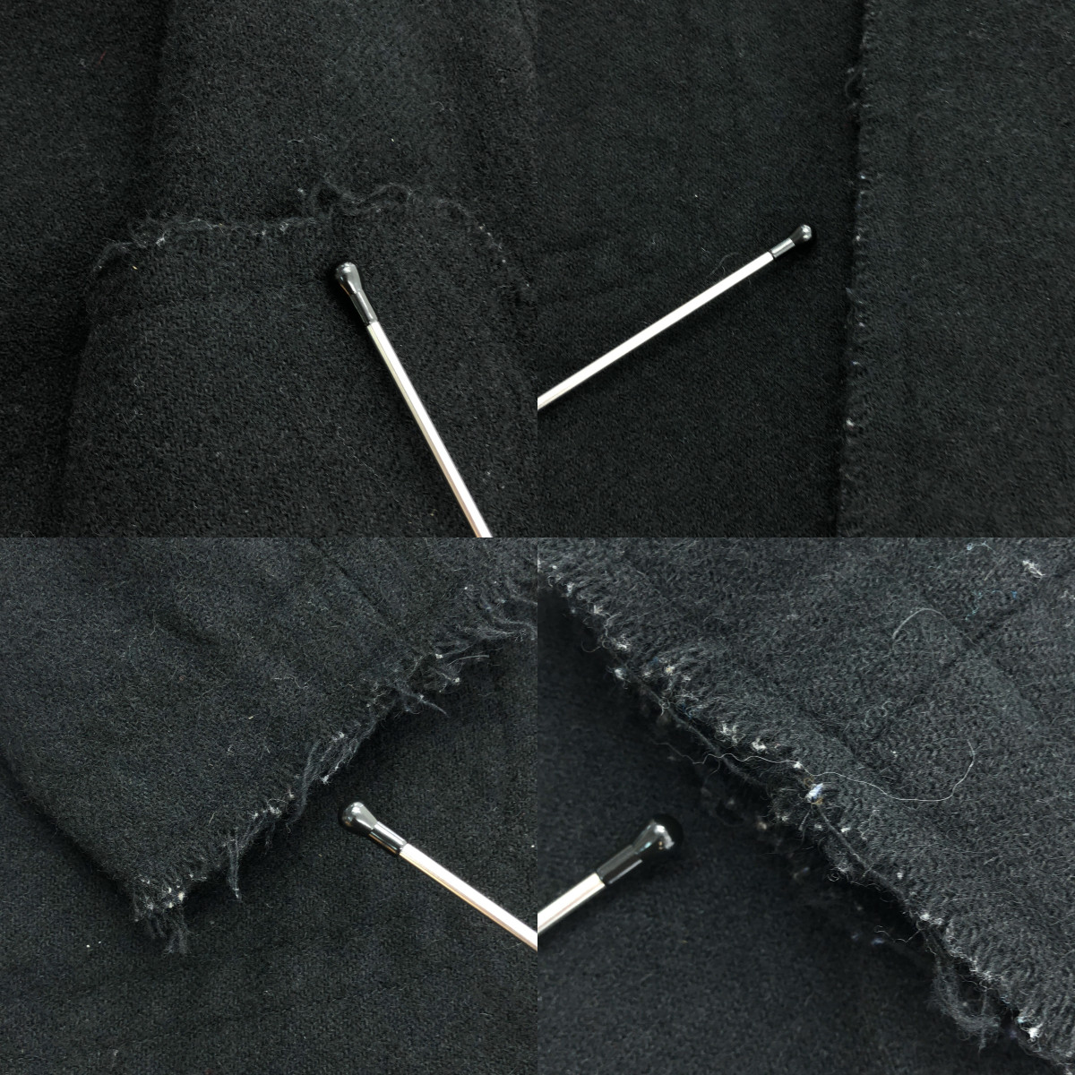 tricot COMME des GARCONS / トリココムデギャルソン ウール 縮絨 裁断 加工 ラウンドカラー ロングコート