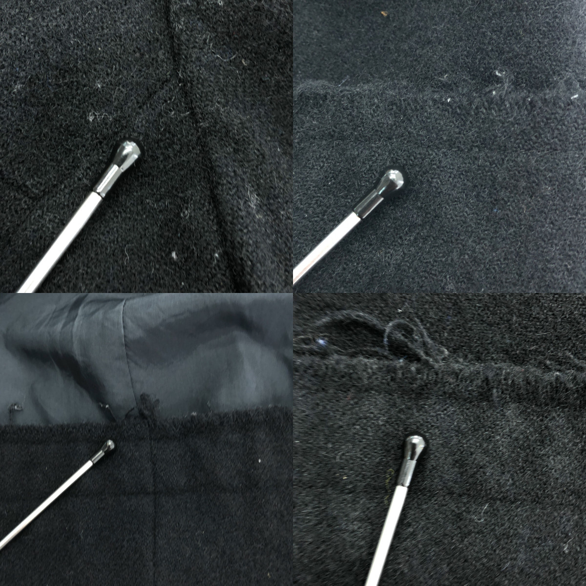 tricot COMME des GARCONS / トリココムデギャルソン ウール 縮絨 裁断 加工 ラウンドカラー ロングコート