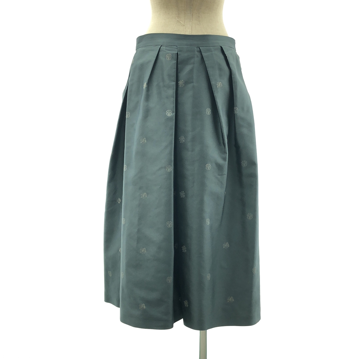 DRIES VAN NOTEN / ドリスヴァンノッテン シルク混 タック アシンメトリー スカート