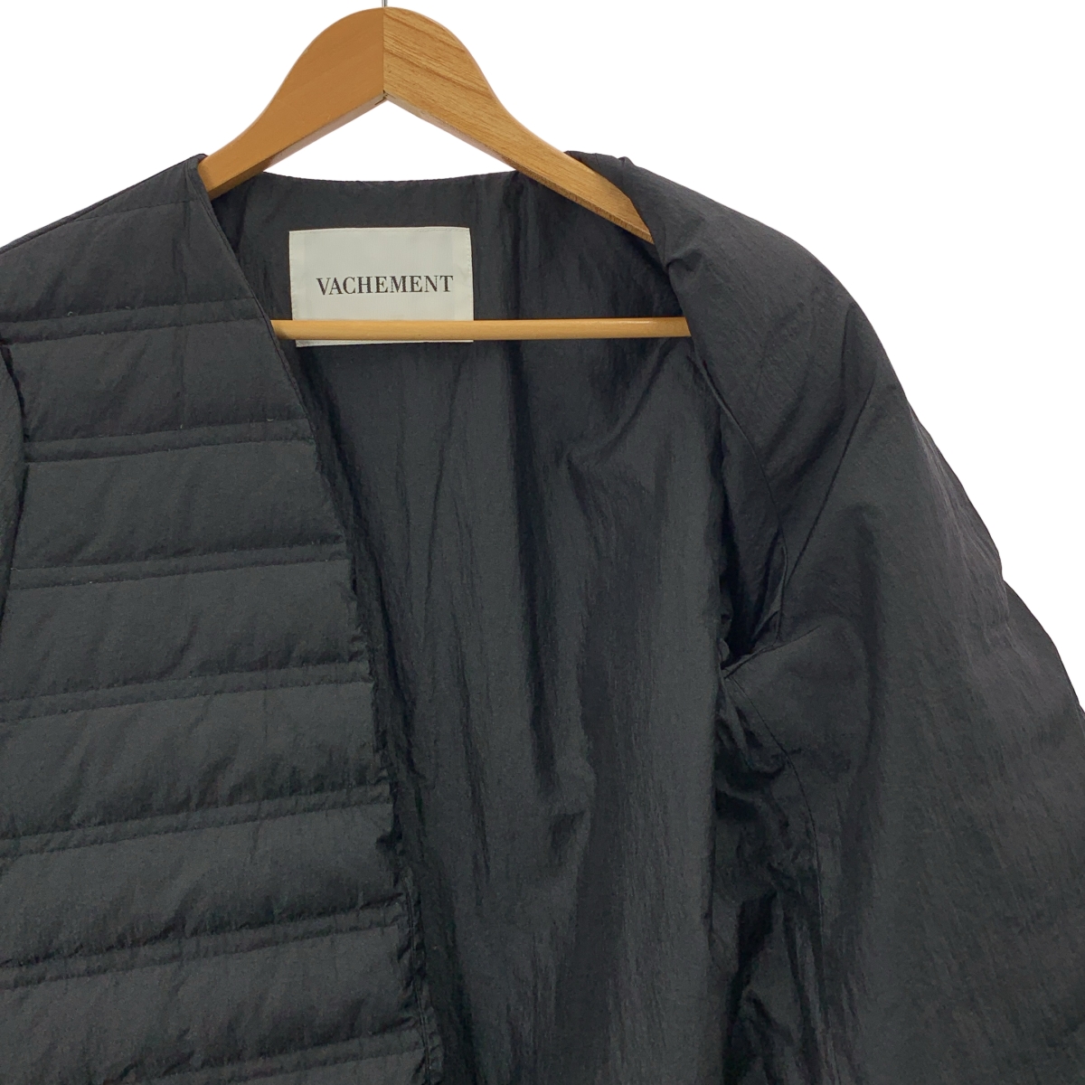 VACHEMENT / ヴァシュモン ノーカラー リブ切替 ダウンジャケット