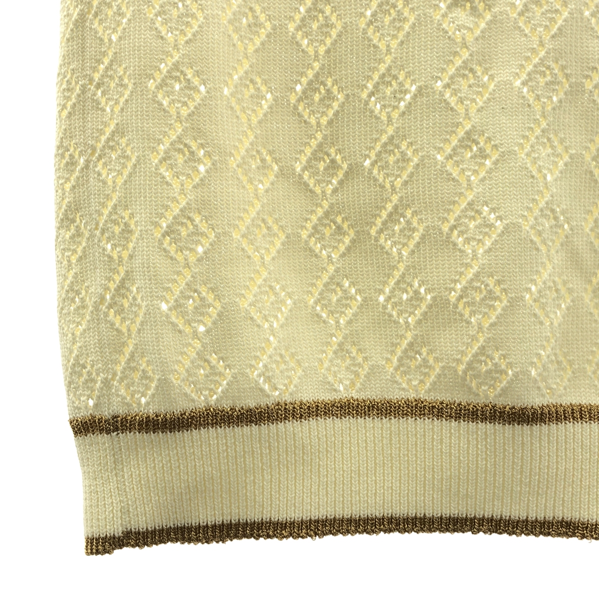 GUCCI / グッチ コットン シェリーライン ニット タンクトップ