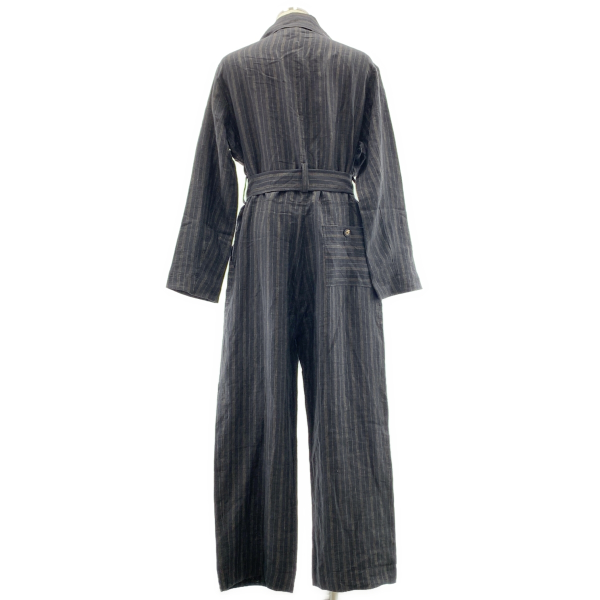 JOHN ALEXANDER SKELTON / ジョンアレキサンダースケルトン belted jump suit / ストライプ ベルテッド ジャンプスーツ