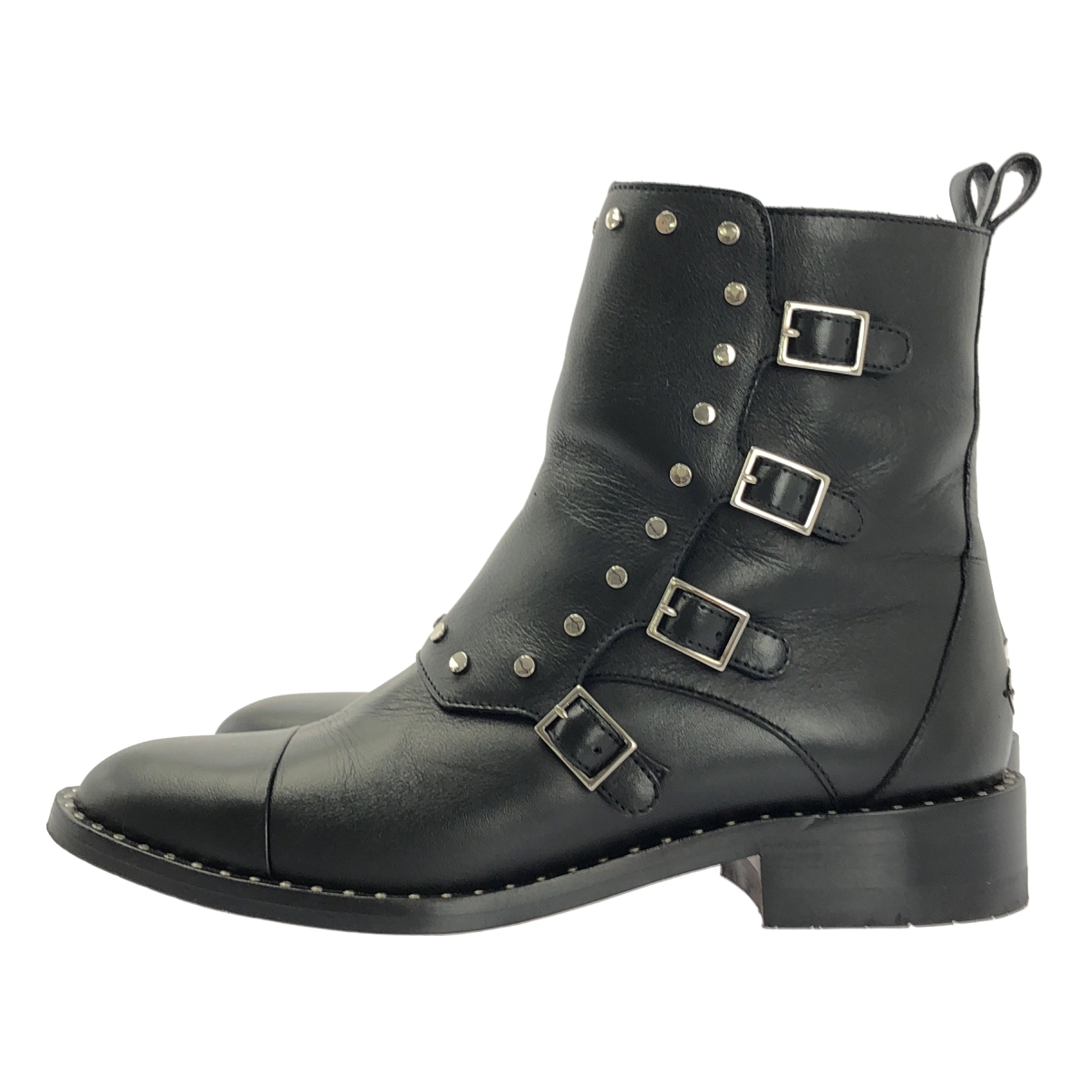 JIMMY CHOO / ジミーチュウ レザー ベルト スタッズ ブーツ