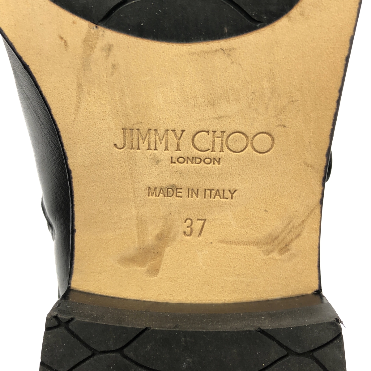 JIMMY CHOO / ジミーチュウ レザー ベルト スタッズ ブーツ