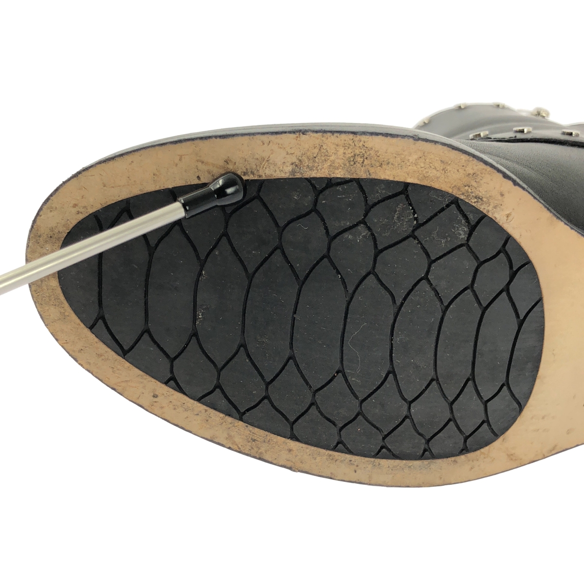 JIMMY CHOO / ジミーチュウ レザー ベルト スタッズ ブーツ