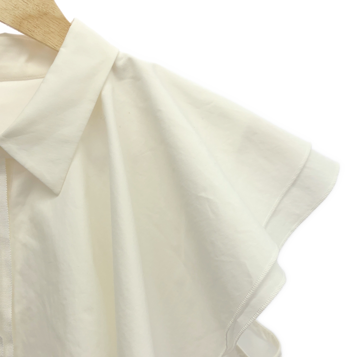 LANVIN / ランバン コットン アシンメトリー ノースリーブ ブラウス