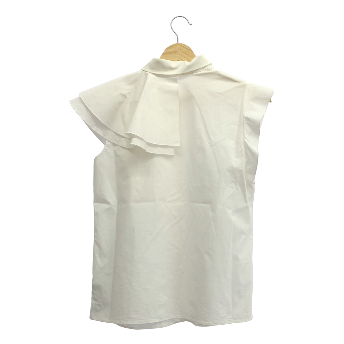 LANVIN / ランバン コットン アシンメトリー ノースリーブ ブラウス