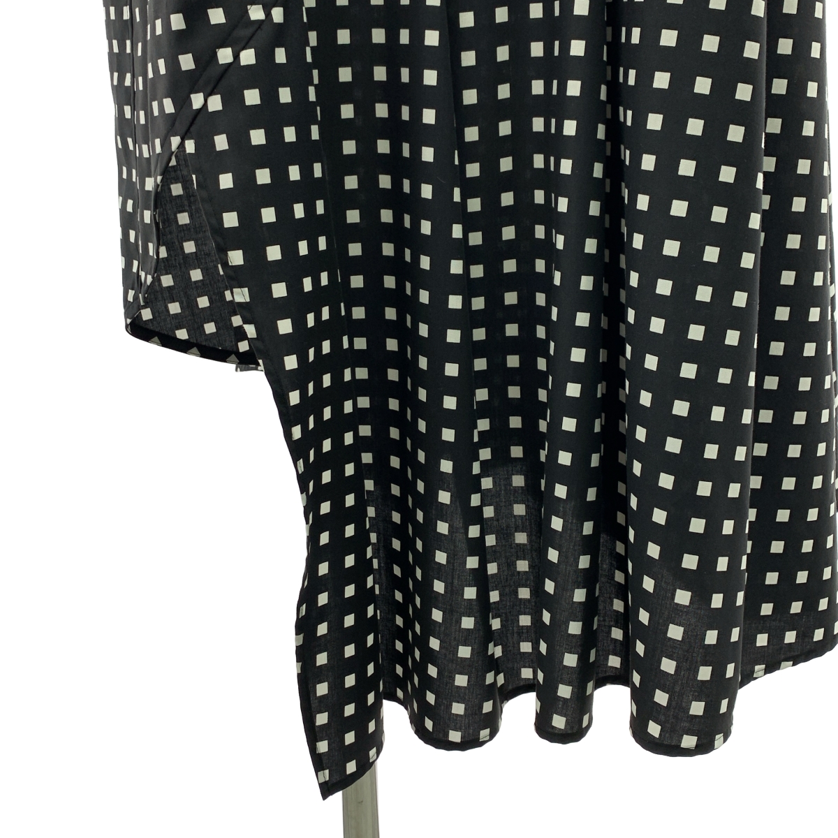 HYKE / ハイク FD SQUARE PATTERN BOSOM DRESS バンドカラー ワンピース