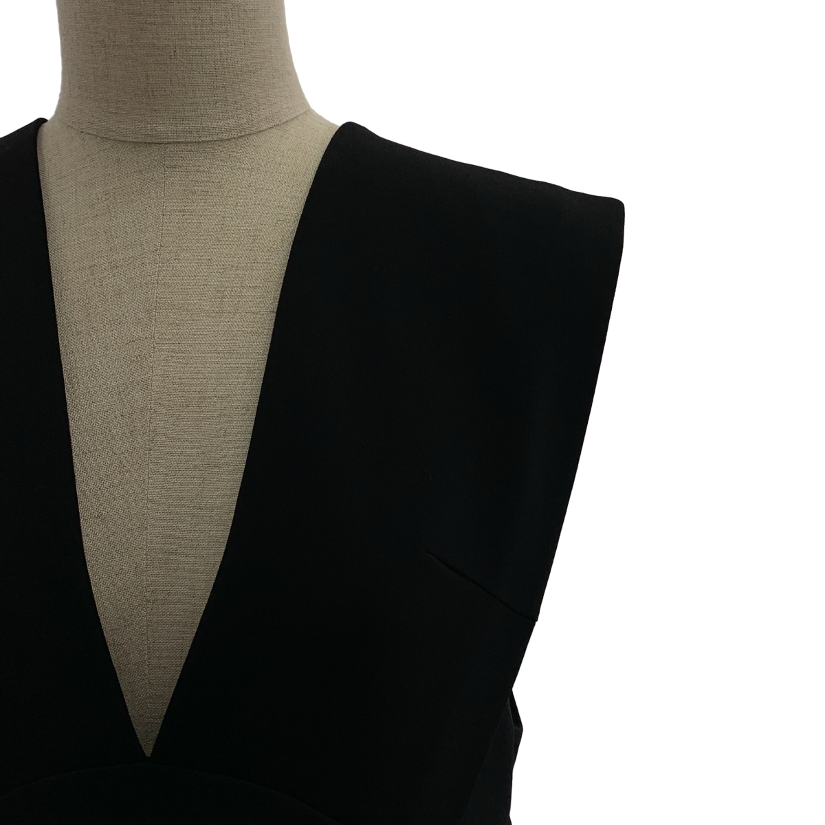 Mame Kurogouchi / マメクロゴウチ V Neck Sleeveless Dress / ノースリーブ ポケット付き ドレス ワンピース / 裏地付き