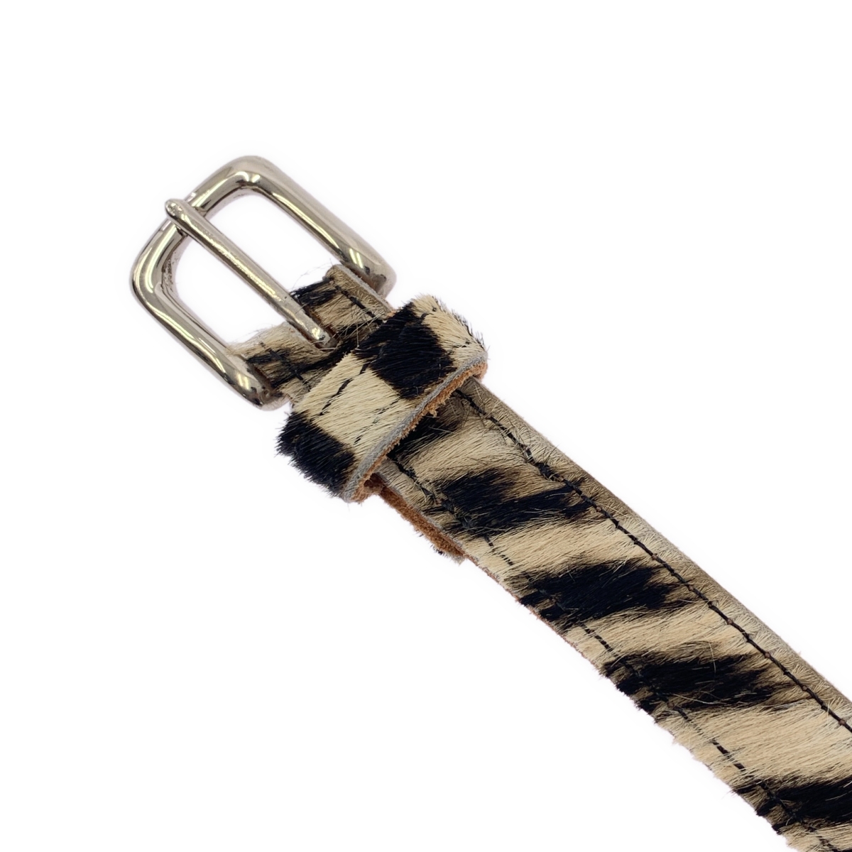 その他 ハラコ レザー ゼブラ ベルト