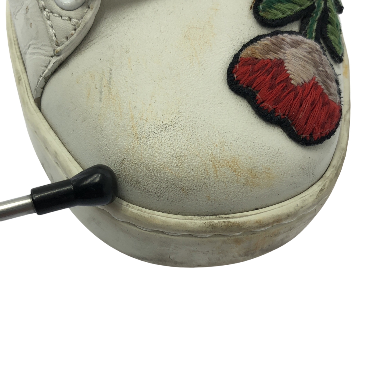 GUCCI / グッチ 431917 / レザー フラワー エンブロイダリー スニーカー