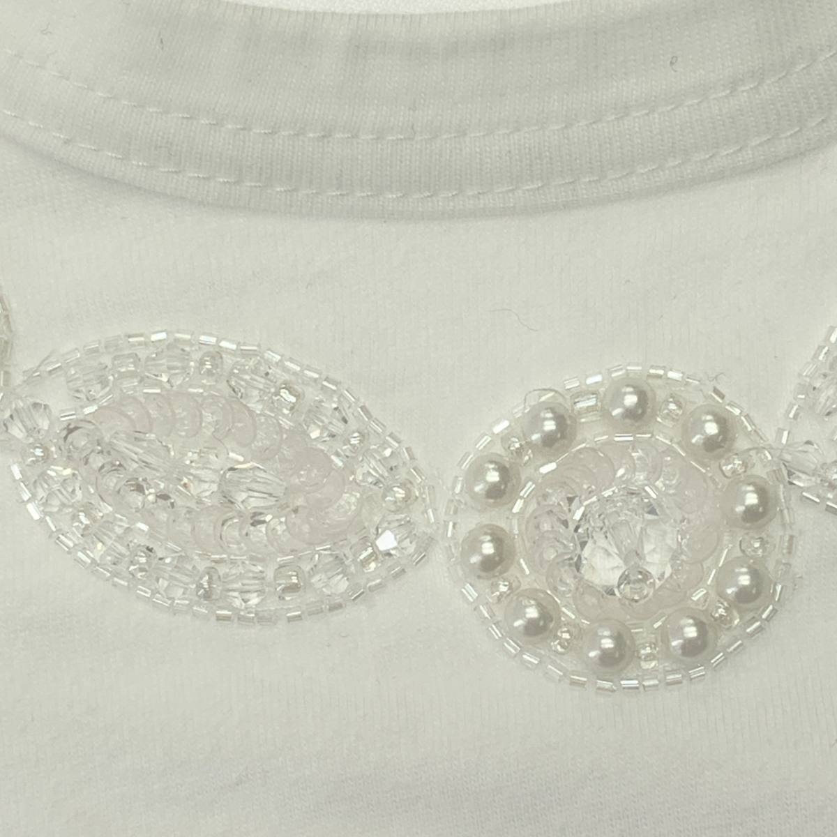 tricot COMME des GARCONS / トリココムデギャルソン ビジュー 装飾 クルーネック Tシャツ カットソー