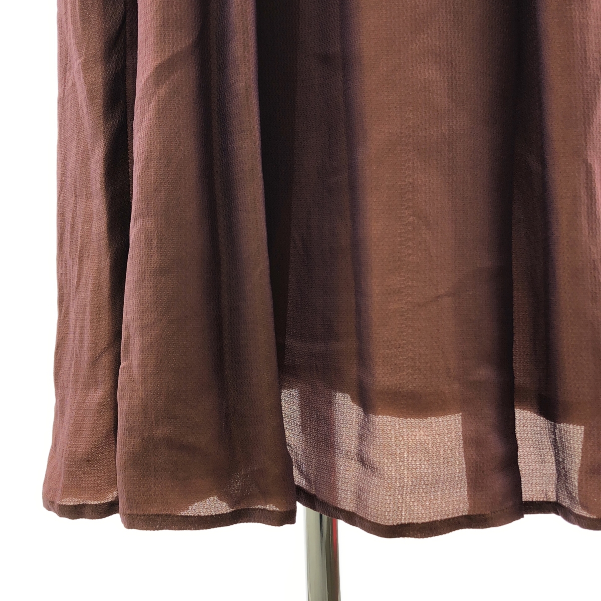 その他 アセテート ベルテッド ギャザー ボリューム ドレス ワンピース / 裏地付き