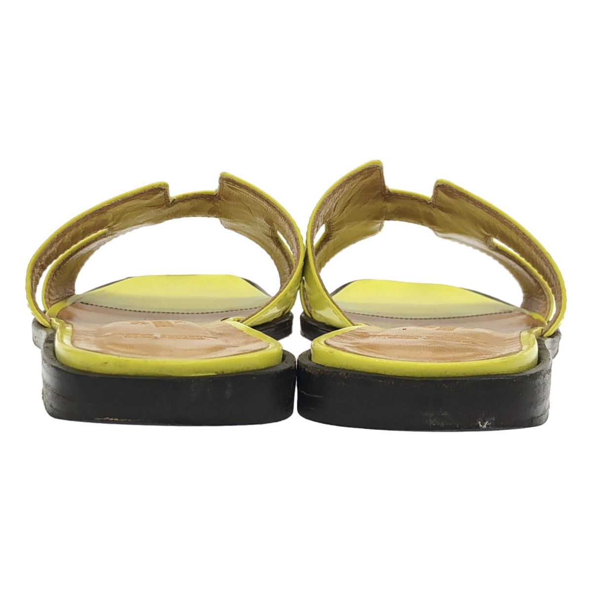 HERMES / エルメス ORAN / オラン パテントレザー Hモチーフ サンダル シューズ