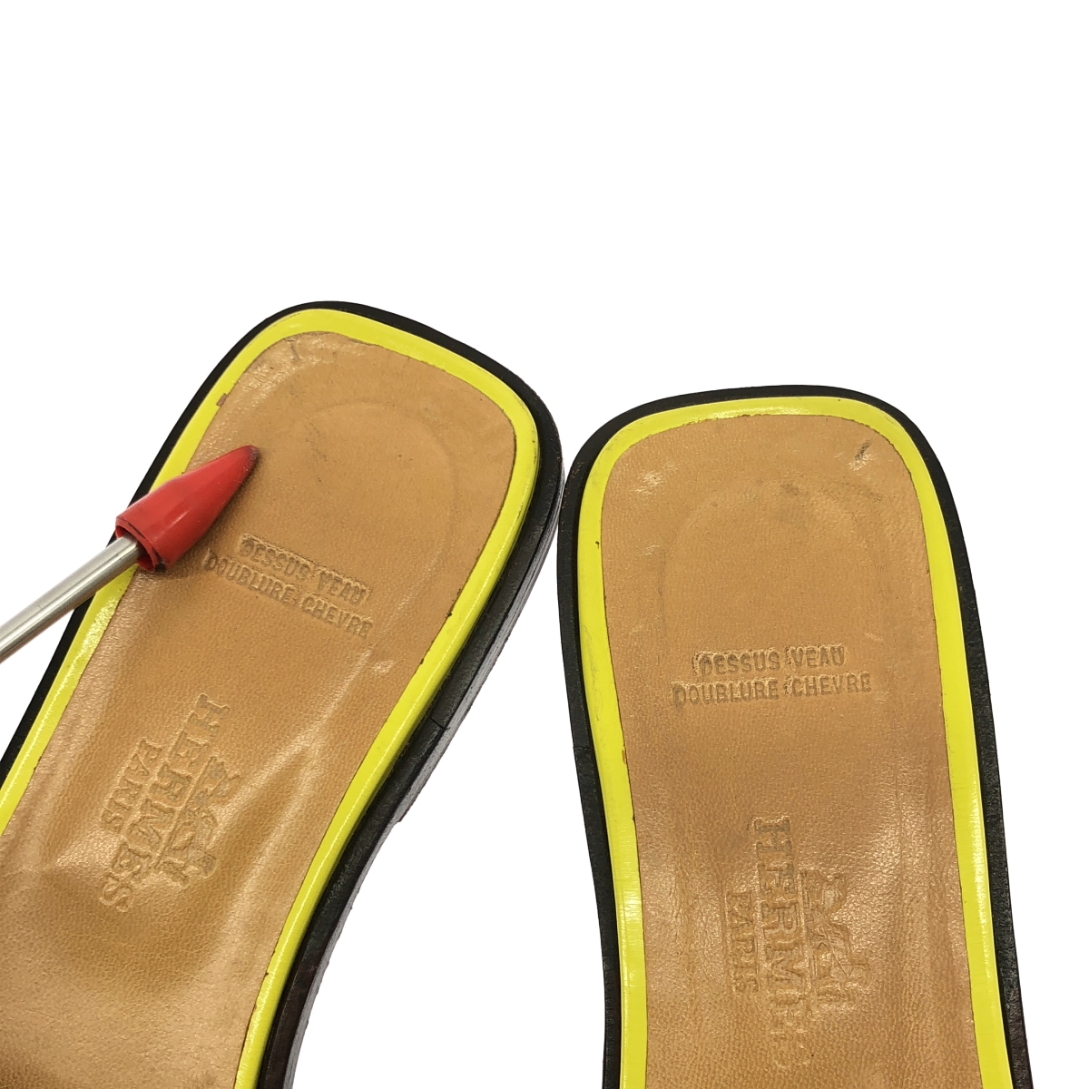 HERMES / エルメス ORAN / オラン パテントレザー Hモチーフ サンダル シューズ