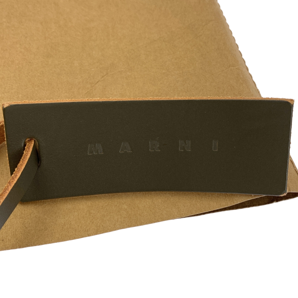 MARNI / マルニ セルロース レザーハンドル ロゴプリント ショッピング トートバッグ