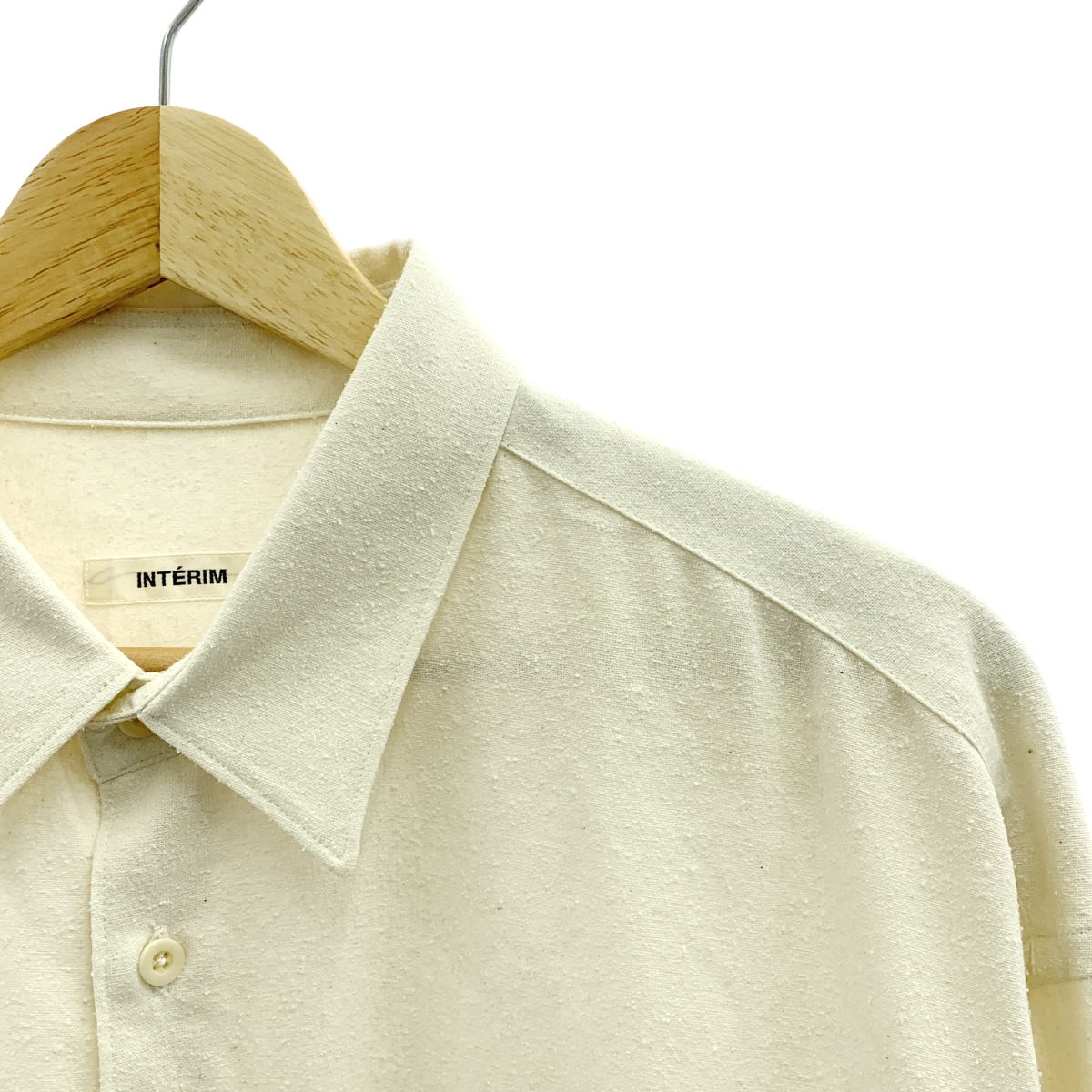 INTERIM / インテリム シルクノイル ロングスリーブ レギュラーカラー シャツ