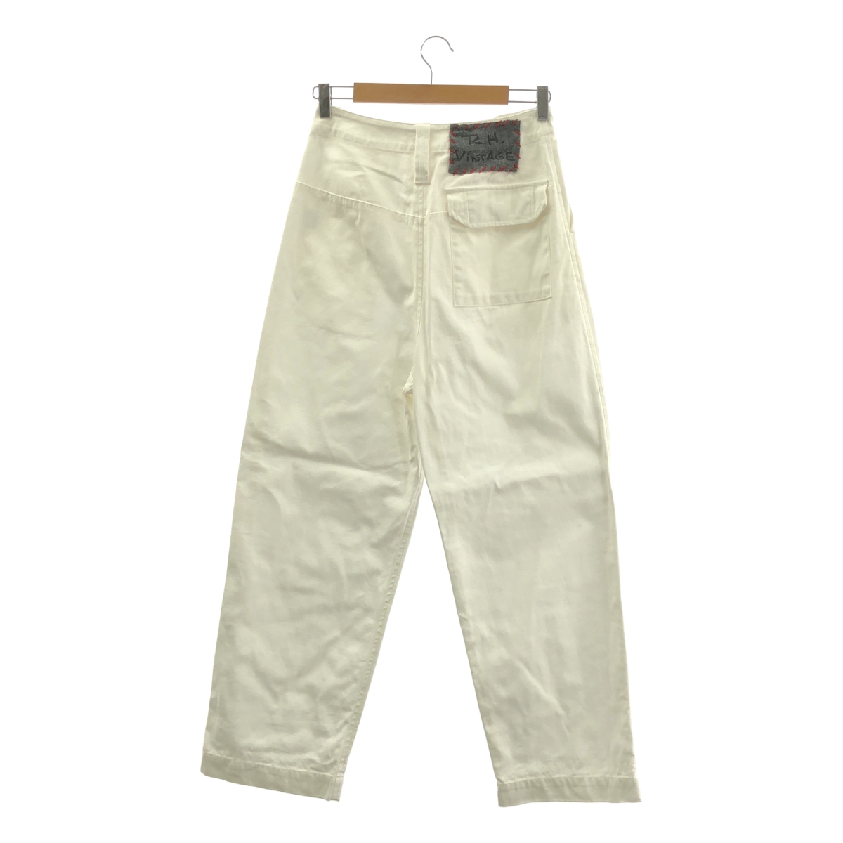 R.H.VINTAGE / ロンハーマンヴィンテージ コットン チノ ロゴパッチ タック パンツ