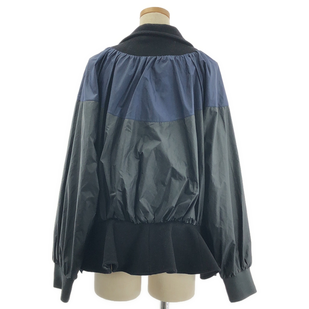 sacai / サカイ × NIKE / ナイキ ウール 異素材 切替 ドッキング ロゴ ジャケット / 裏地付き