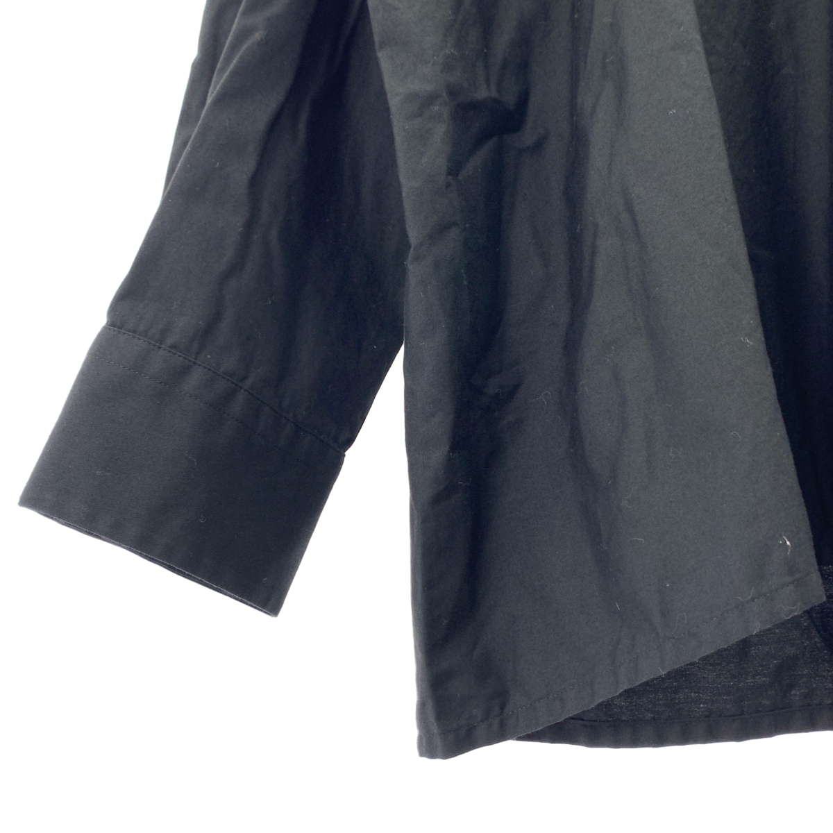 tricot COMME des GARCONS / トリココムデギャルソン ギャザーデザイン 丸襟 コットン 変形 ブラウス