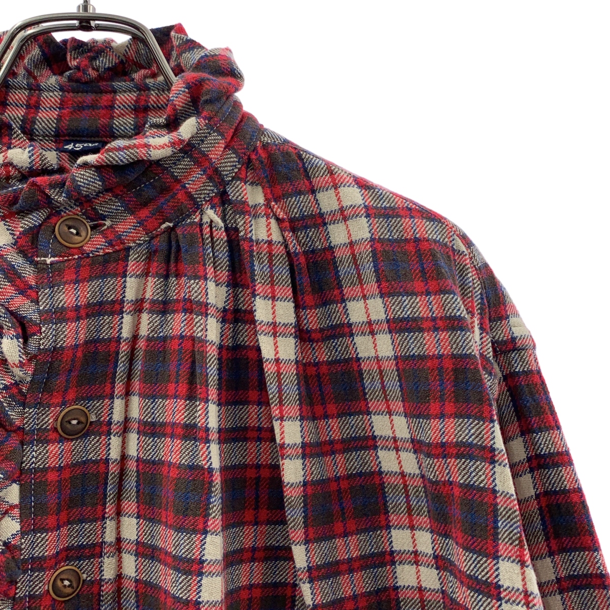 45r / フォーティファイブアール インドネルのタックフリルブラウス