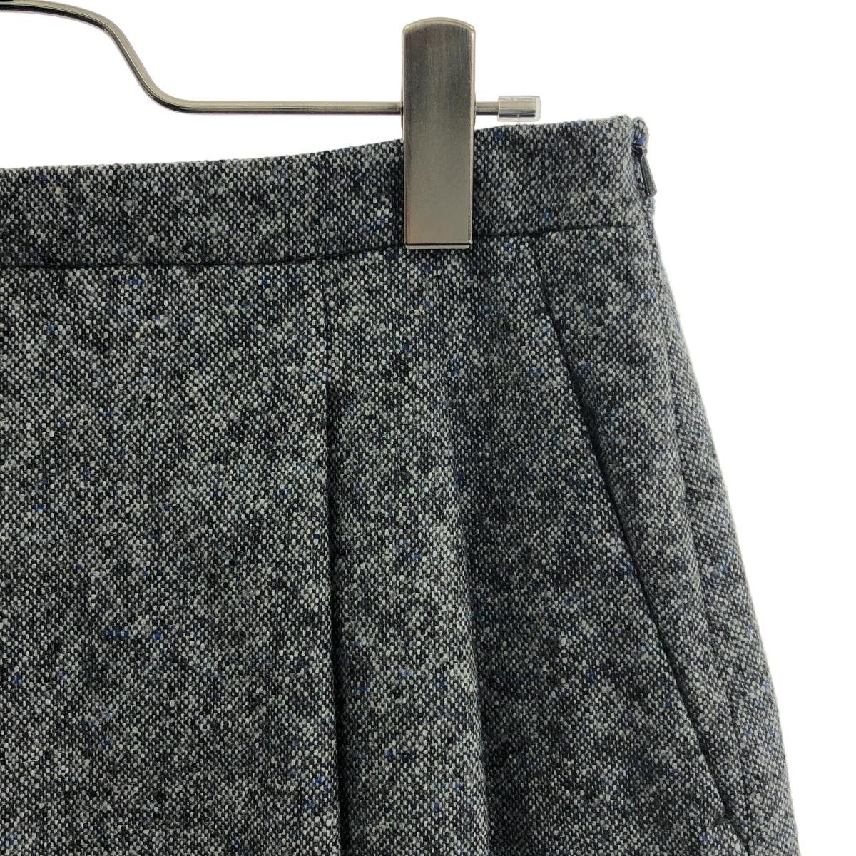 Max Mara / マックスマーラ ウール シルク ツイード タックスカート