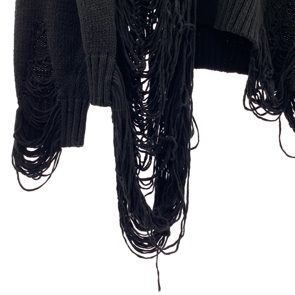 DISCOVERED / ディスカバード コットン デストロイ ニット カーディガン