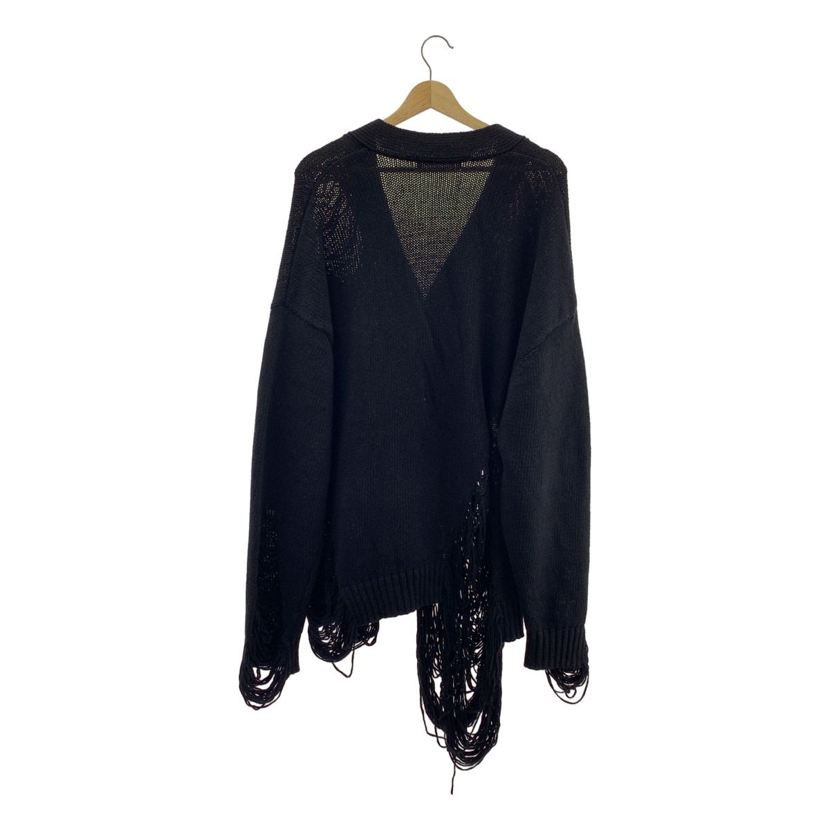 DISCOVERED / ディスカバード コットン デストロイ ニット カーディガン