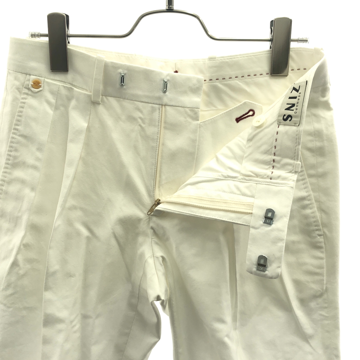 BERNARD ZINS / ベルナールザンス コットン 2タック スラックス パンツ