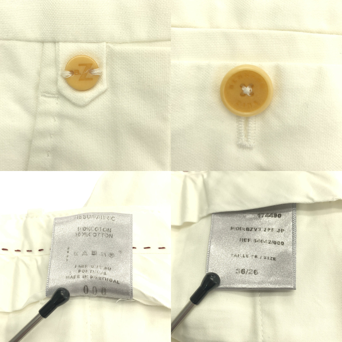 BERNARD ZINS / ベルナールザンス コットン 2タック スラックス パンツ