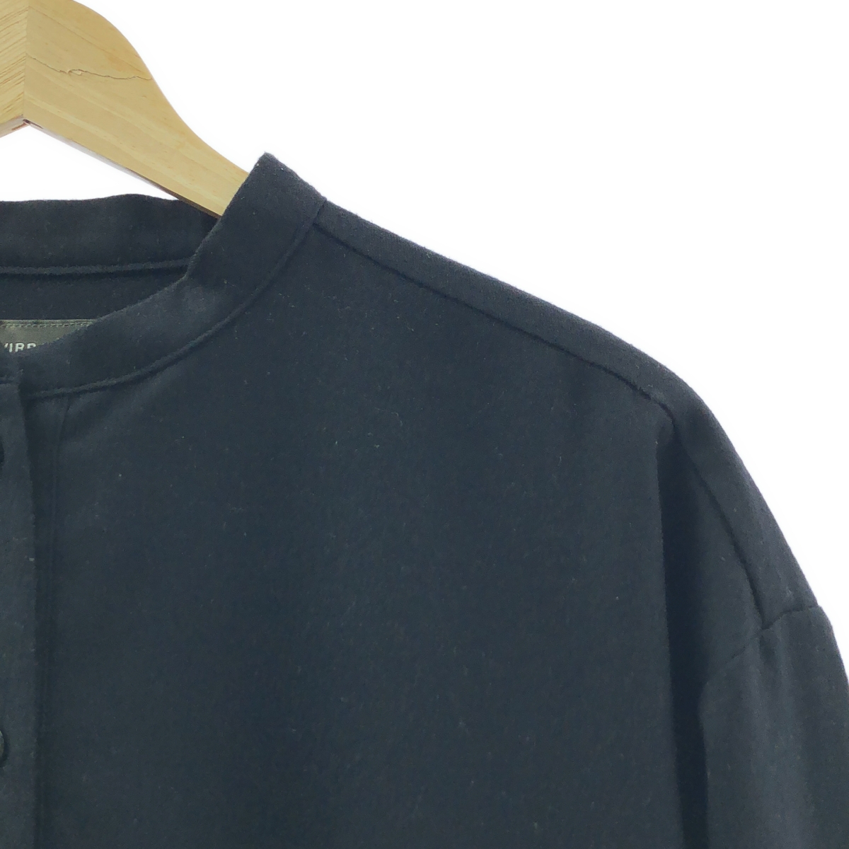 WIRROW / ウィロウ ウール バンドカラー シャツ ワンピース