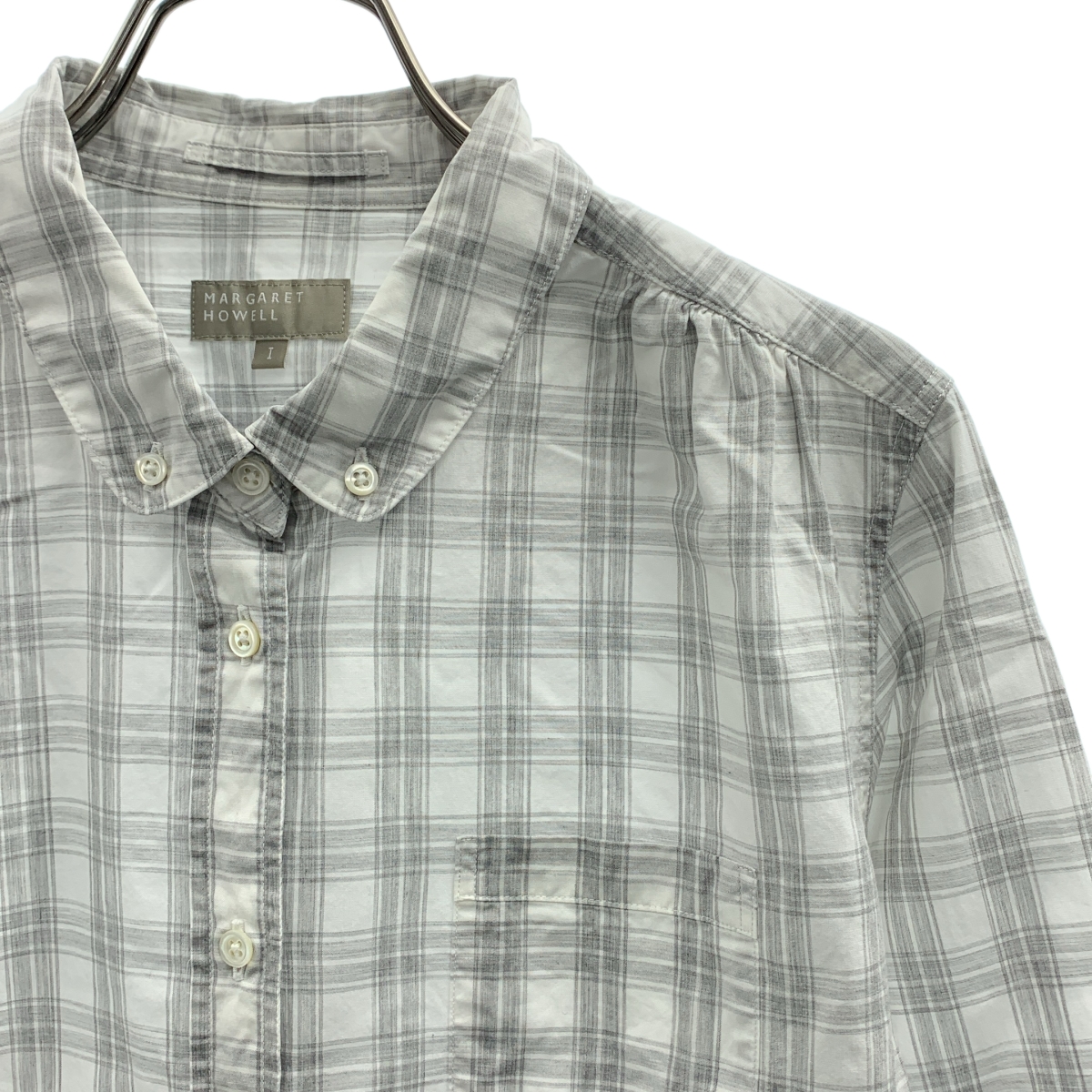 MARGARET HOWELL / マーガレットハウエル コットン チェック ボタンダウンシャツ