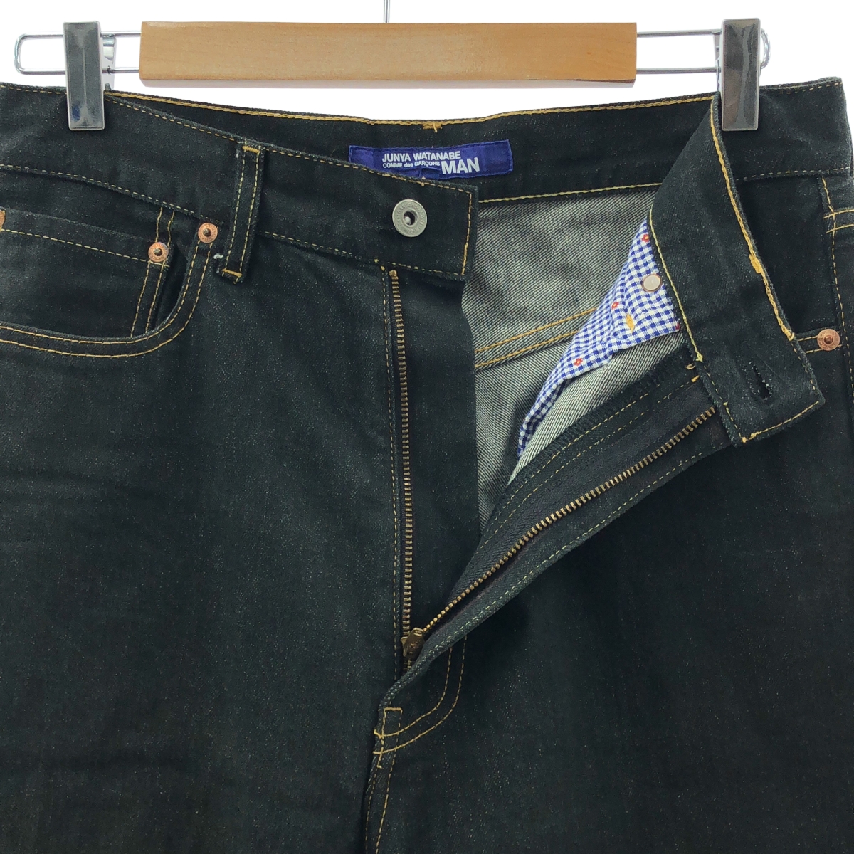 JUNYA WATANABE COMME des GARCONS MAN / ジュンヤワタナベコムデギャルソンマン フラワーチェックスレーキ ストレッチ デニムパンツ