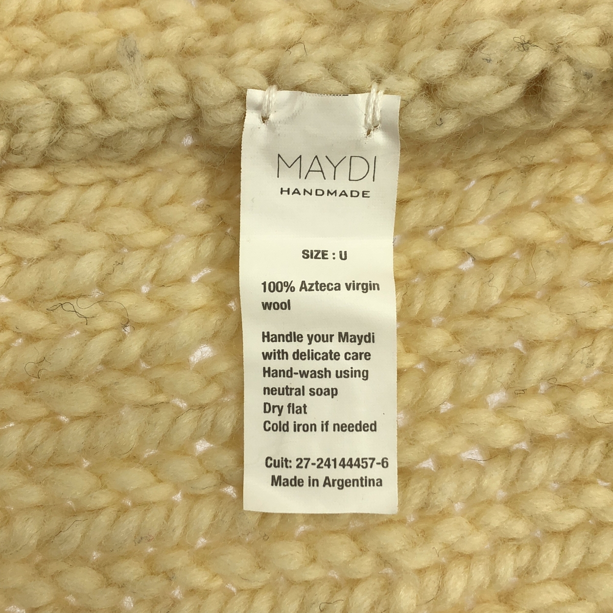 MAYDI / マイディ HANDMADE CHUNKY VEST ハンドメイド ウール ニット ベスト